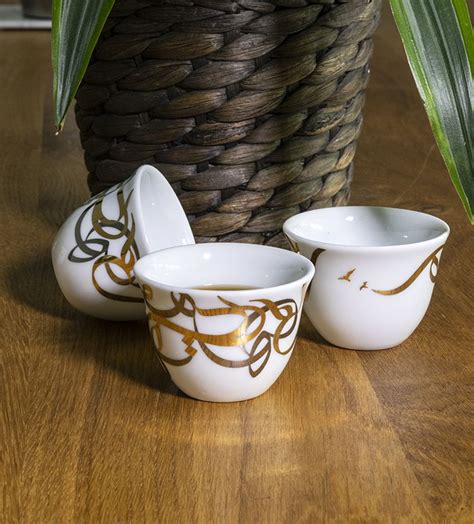 Calligraffiti Arabic Coffee Cups (Set of 6) | Coffee cups, Painted ...