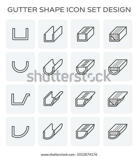 Gutter Shape Icon Set Design Stock Vector (Royalty Free) 1012874176 ...