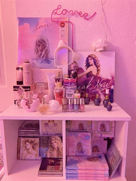 a white shelf filled with lots of cosmetics and personal care items ...