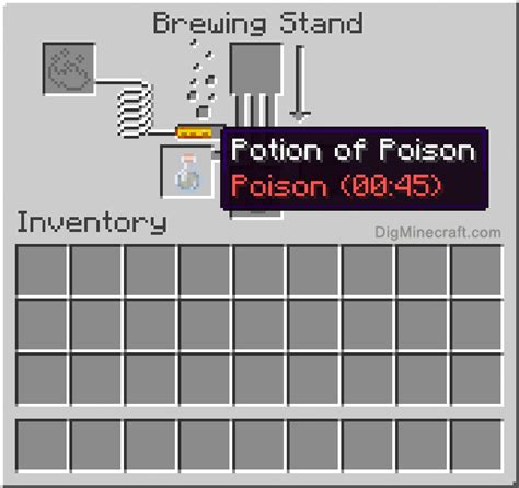 How to make a Potion of Poison (0:45) in Minecraft