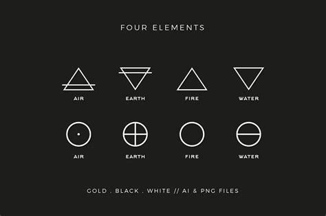 Four Elements #Original#White#Black#files | Elements tattoo, Symbolic tattoos, Greek symbol tattoo