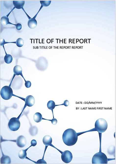 Chemistry Project Cover Page Design