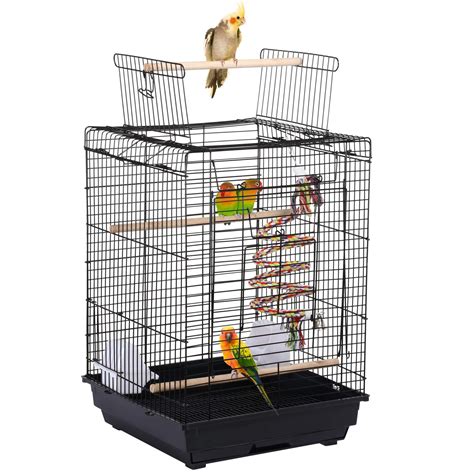 Yaheetech Open Play Top Travel Bird Cage For Conure Sun Parakeet Green Cheek Conure Lovebird ...