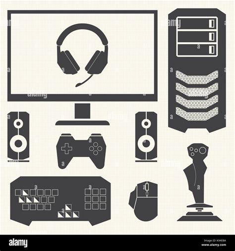 Computer and hardware devices for PC Gamer Stock Vector Image & Art - Alamy