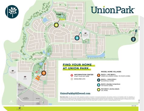 Model Home Map – Union Park