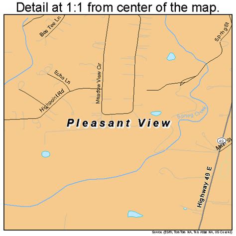 Pleasant View Tennessee Street Map 4759560