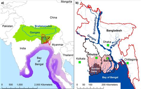 Ganges Brahmaputra Delta Map