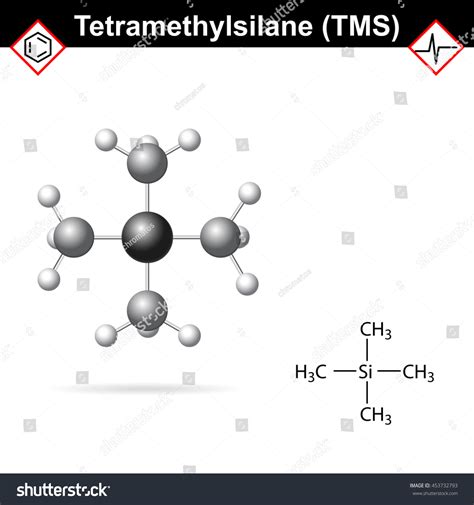 Tetramethylsilane Tms Structure Internal Standard Proton Stock Illustration 453732793 | Shutterstock