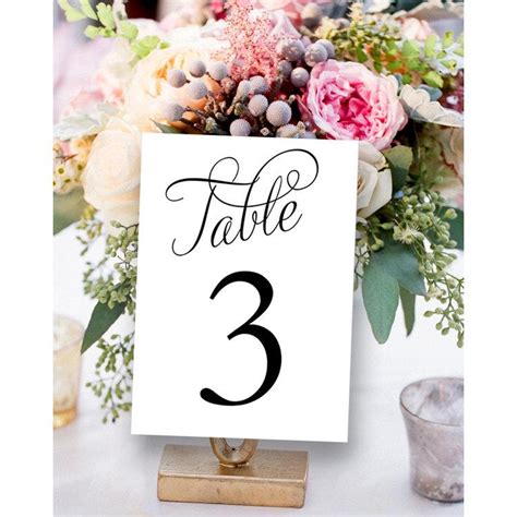 Fancy Table Numbers 1-30, Wedding Table Number, Printable Wedding Reception, Reception Printable ...