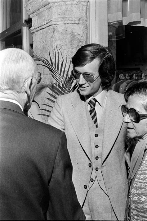 Maurizio Gucci greets guest during a party for the opening of Gucci’s ...