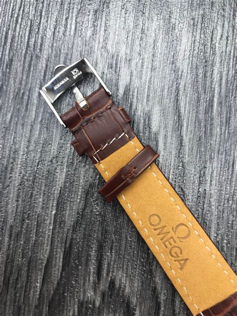 New Omega 18mm Genuine Leather Strap with Silver Buckle For | Etsy