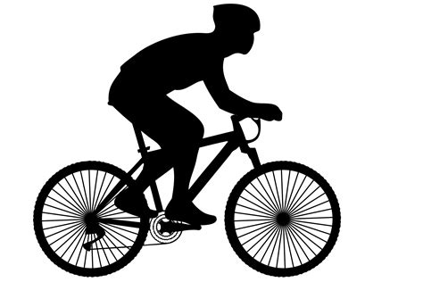 Cyclist Black Silhouette Clipart Free Stock Photo - Public Domain Pictures