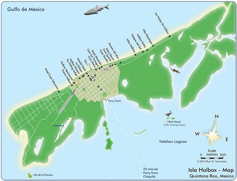 holbox map - Holbox island tours