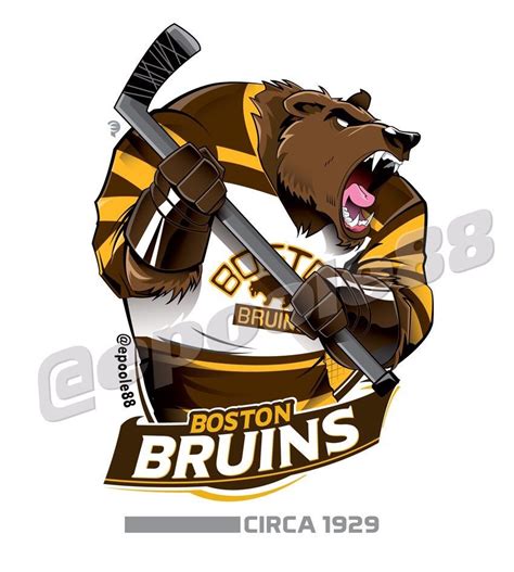 A brown bear with the 1929 Boston Bruins jersey. | Boston bruins ...