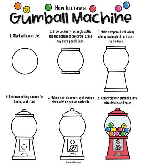 Drawing Of A Gumball Machine