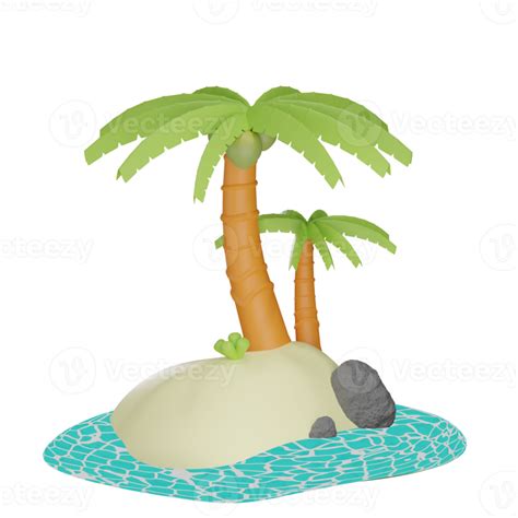 Ilustración de árbol de coco 3d con fondo transparente 8496432 PNG