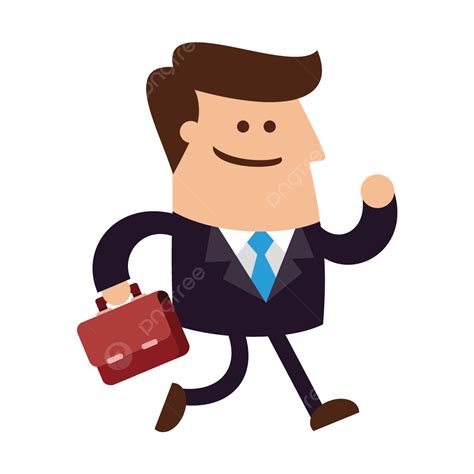 Man Carry Vector Hd PNG Images, Business Man Going To Work Carrying A Suitcase, Business Man ...