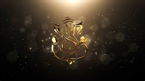 4K Shree Ganesh Animated Golden Intro Footage For Wedding Free Download ...