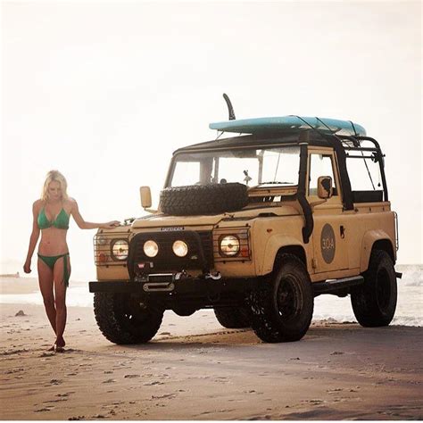 Land Rover Defender 90 Td5 Soft top canvas in sand beach... Sometime LANDYs are better work with ...