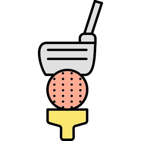 Golf sticks Generic Thin Outline Color icon