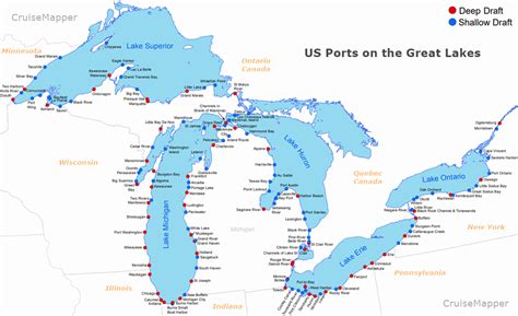 Great Lakes (USA-Canada) cruise port schedule | CruiseMapper