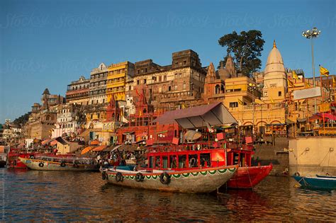 "Varanasi Ghats From The River Ganges" by Stocksy Contributor "Yakov ...