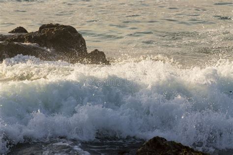 Waves on the California Coastline Stock Photo - Image of rocks, blue: 83066404