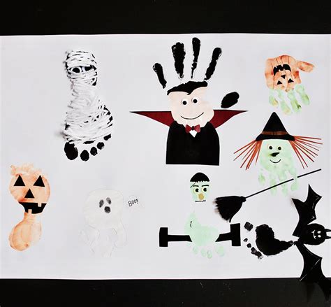 ADORABLE HALLOWEEN HANDPRINT AND FOOTPRINT ART | Footprint art ...