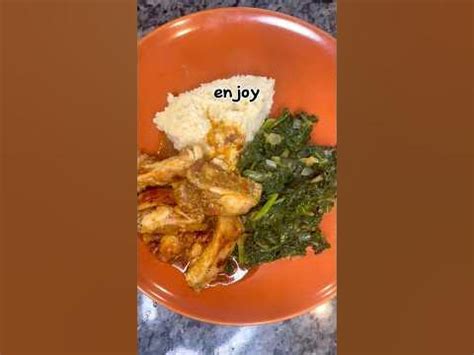 Try my favorite Kenyan meal-Ugali, chicken and sautéed greens #shorts # ...