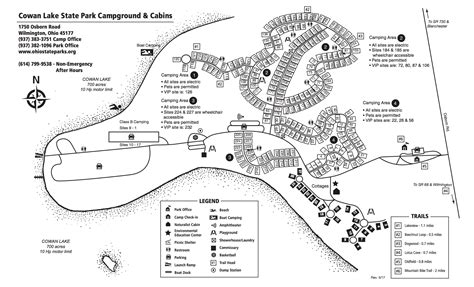 Cowan Lake State Park Campground Map