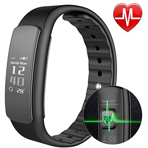 IMAGE Activity Tracker with Heart Rate Monitor for Women Men Kids Waterproof Fitness Watch ...