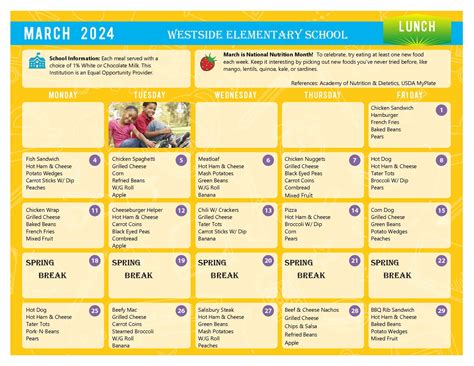 Dining Menus for Schools | Westside Consolidated School District