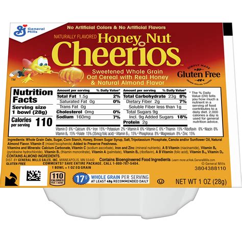 Multigrain Cheerios Nutrition Facts