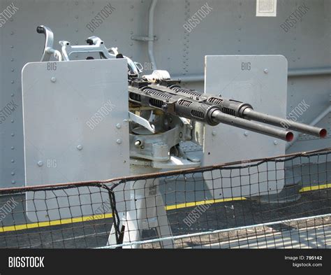 Machine Guns On Battleship Image & Photo | Bigstock