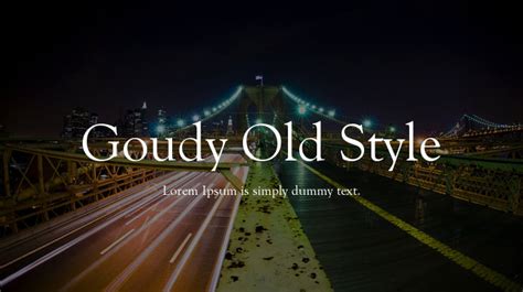 Goudy Old Style Font : Download Free for Desktop & Webfont