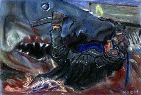 Death of Quint/JAWS by Roger Koch by tabongafan on DeviantArt