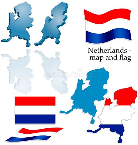 Netherlands - Map and Flag Set Stock Vector - Illustration of country, world: 10068782