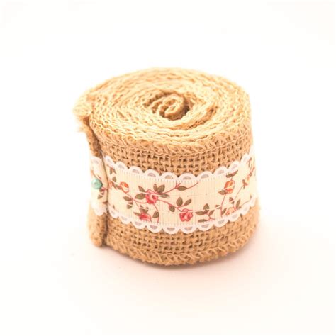 Floral Jute or burlap Ribbon - CHRB-30 | HNDMD