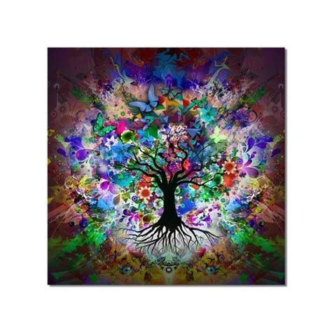 Abstract Tree of Life | Wall art canvas painting, Abstract tree ...