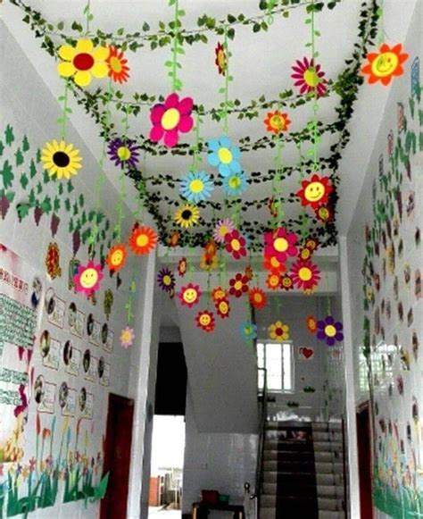 School Decoration Ideas for Spring Season - K4 Craft | Spring classroom decorations, School ...