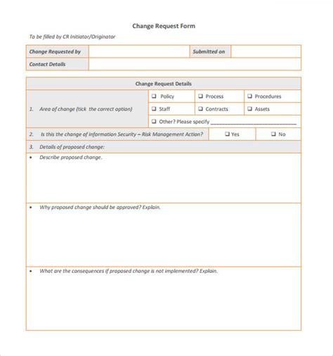 8+ Change Request Samples | Sample Templates