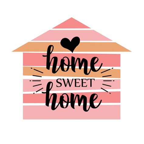 Premium Vector | Handwritten word home sweet home. vector illustration.