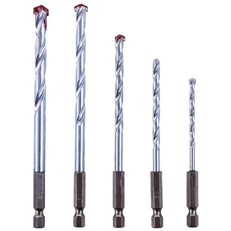 5pc hex shank masonry drill bit set - Amtech