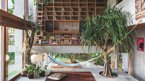 This Brutalist tropical house in Bali completely takes the nature inside