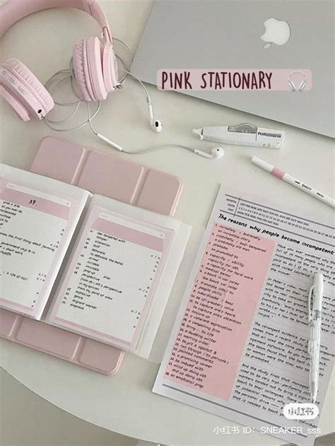 Pink Stationery Aesthetic