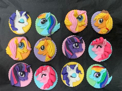 My Little Pony Cupcake Toppers Pony Cupcake Toppers My - Etsy