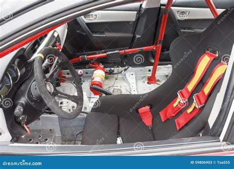 Interior of Touring Race Car Stock Image - Image of primitive ...