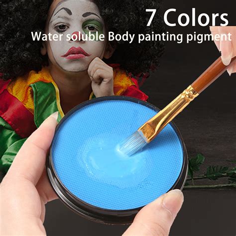 Kinaerty Face Body Paint 30g Water-Based Fluorescent Colour Safe Face Painting Makeup Christmas ...