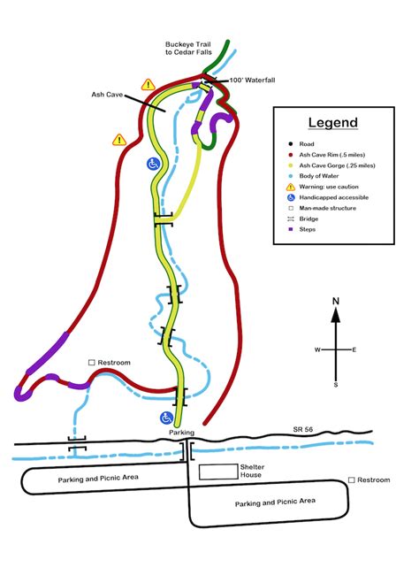 Ash Cave Trail Map