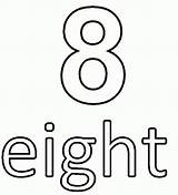 Number 8 Coloring Page  Home sketch template